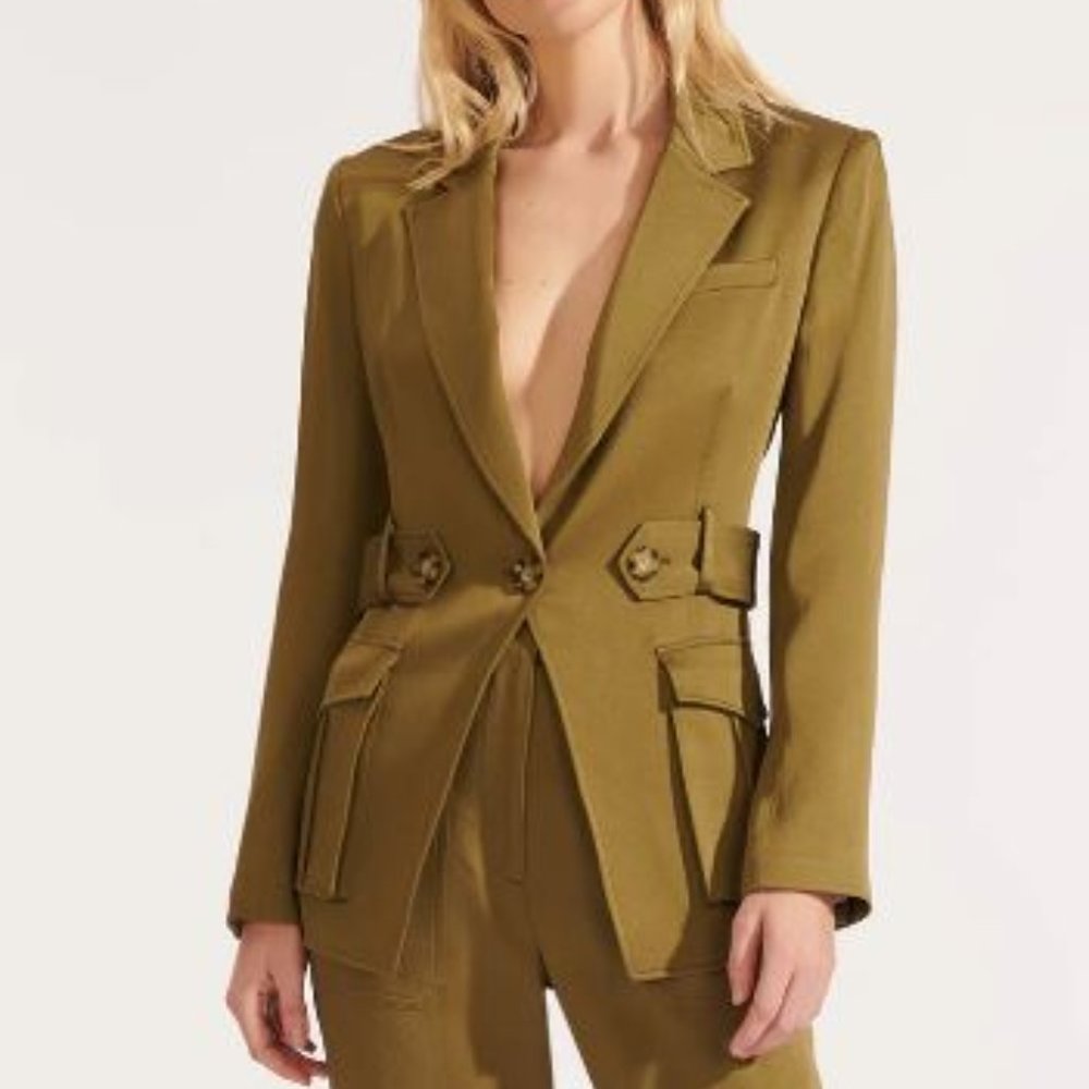 Veronica Beard Myla Dickey Jacket NWT 8 Olive Green